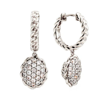 Plait Hoop CZ Earrings Sybella SILRH 