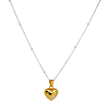 Portia Heart Necklace Accessories Gammies SIL GP 