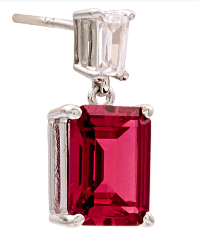 Queenly Ruby CZ Earrings Sybella 