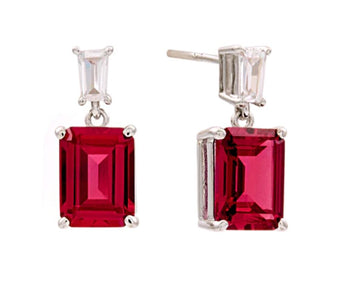 Queenly Ruby CZ Earrings Sybella 