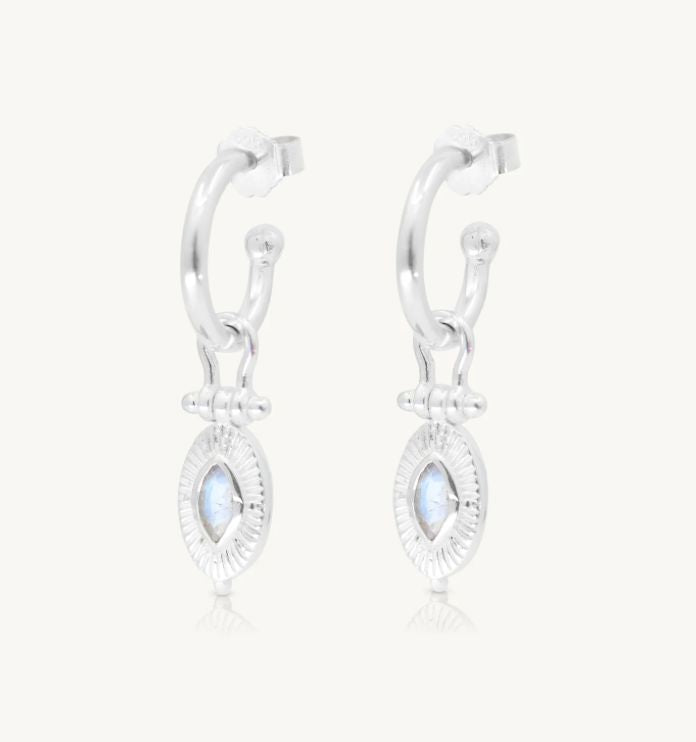 Radiance Moon Hoops by ToniMay Earrings ToniMay 