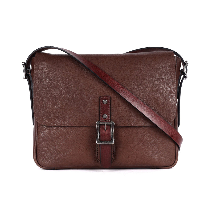 Richmond Leather Satchel Bag Oran Brown 