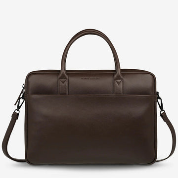 'Risking All' Leather Satchel Bag Status Anxiety Cocoa 