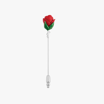 Rose Lapel Pin In Palladium Plated by Tateossian (Copy) Men's Jewellery Cudworth 