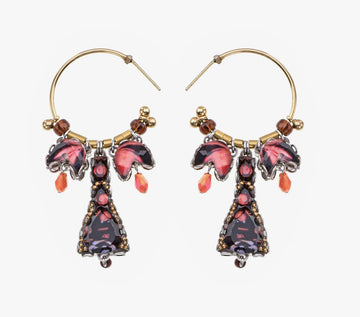 Rosy Clay Hoop Earrings Earrings Ayala Bar 