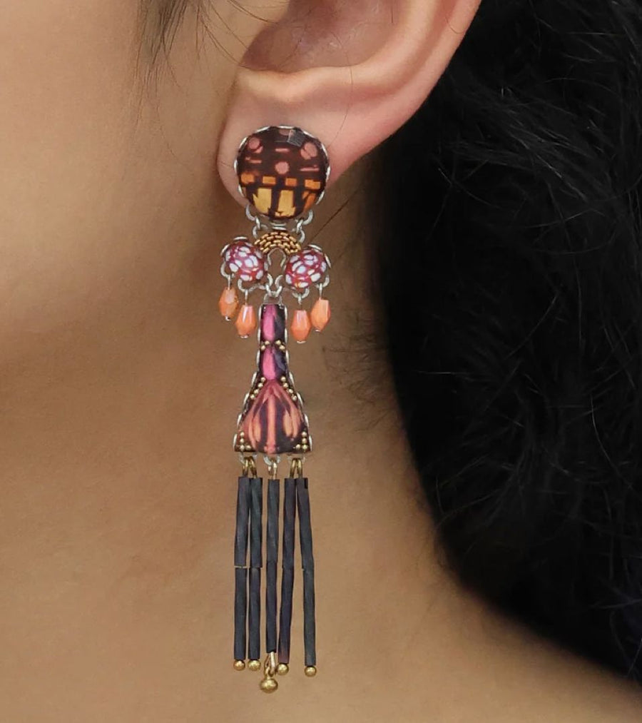 Rosy Long Earrings Earrings Ayala Bar 