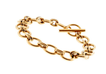 Round Link Gold Bracelet Necklace Sybella 