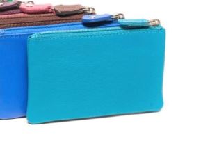 Saba Leather Key & Coin Pouch Wallet Oran Aqua 