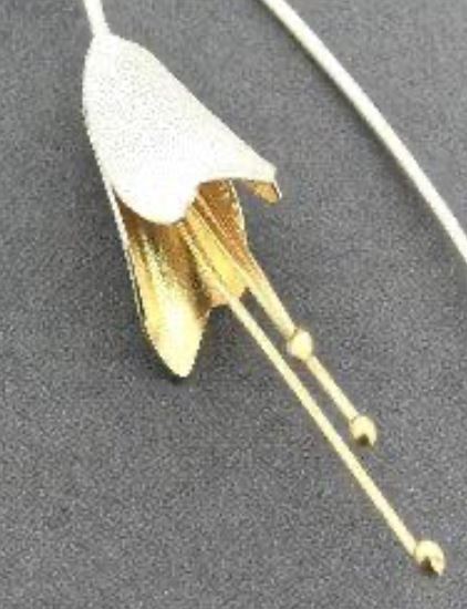 Silver Trumpet Flower Earrings Makers & Providers 