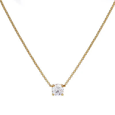 Single CZ Chain Necklace Sybella 