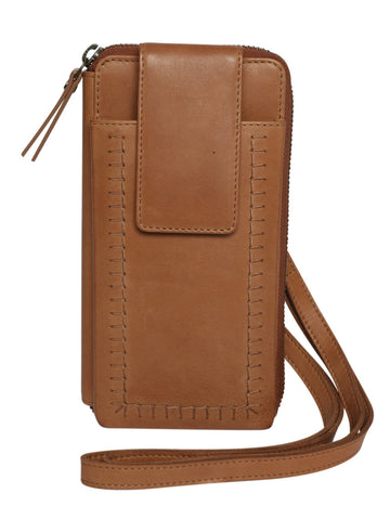'Strap & Snap' Leather Organiser Handbags, Wallets & Cases Modapelle Tan 