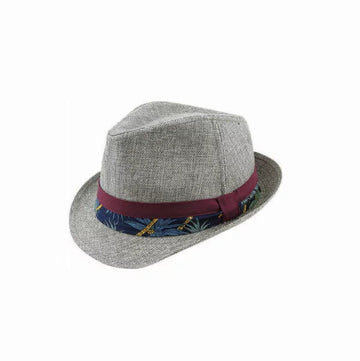 Sunny Trilby with Printed Cotton Band Hat avenel Grey S 