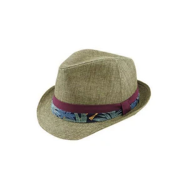 Sunny Trilby with Printed Cotton Band Hat avenel Olive S 