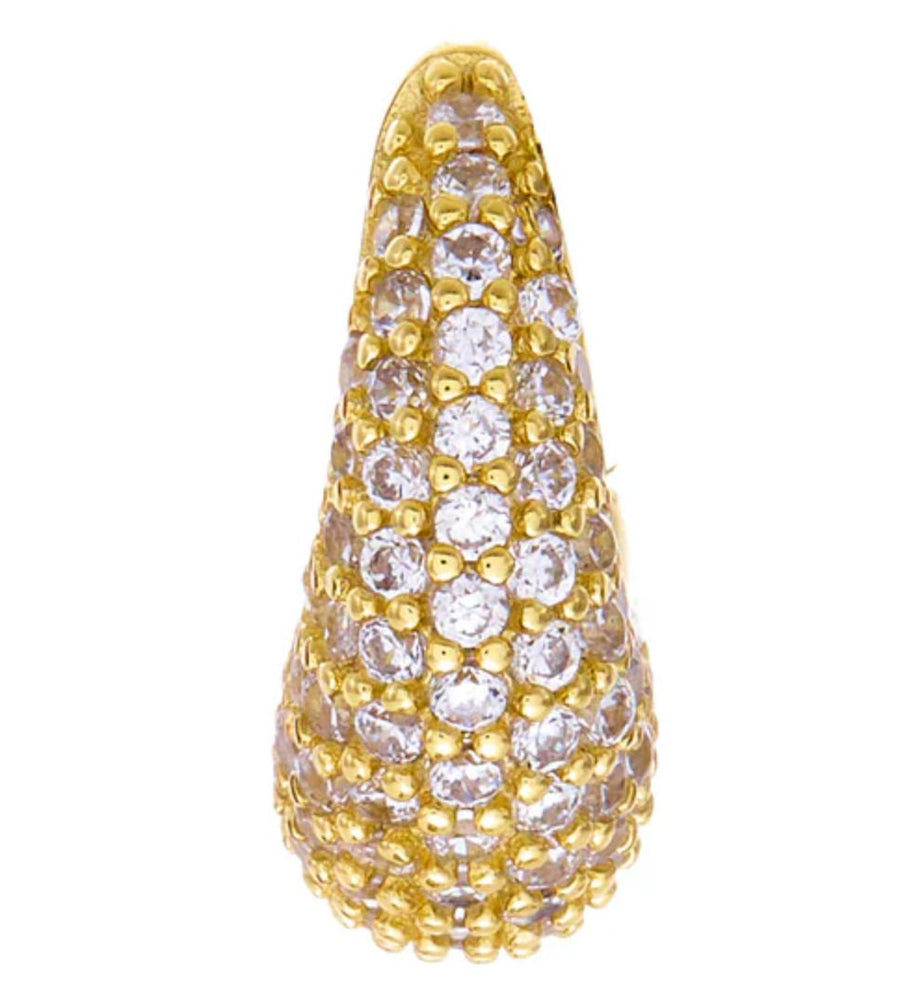 Teardrop Studded Huggies Earrings Sybella 