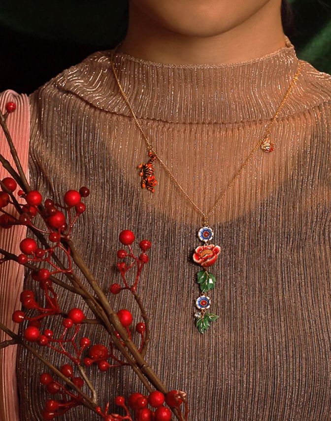 Tiger Butterfly Necklace Good After Nine TH 