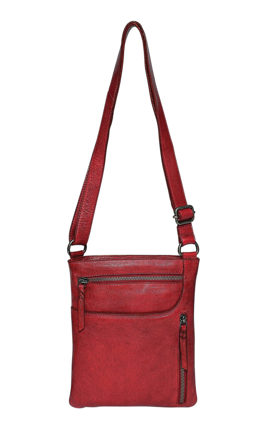 Tilly Leather Crossbody Bag Handbag Modapelle Scarlet 