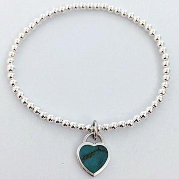 TQ Heart Silver Ball Bracelet Accessories Gammies SILVER 