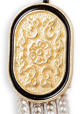 Turkish Gold Cartouche Small Tassel Earrings Women's Jewellery Red Turk 
