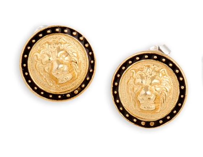 Turkish Small Lion Vermeil Studs Women's Jewellery Red Turk 