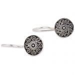 Turkish Sovereign Rosace Hook Earrings Jewellery Red Turk Sterling Silver Small 