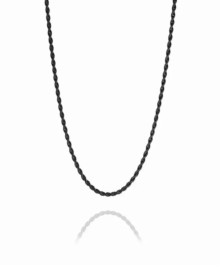 Twisted Necklace - Black Jewellery Antell 