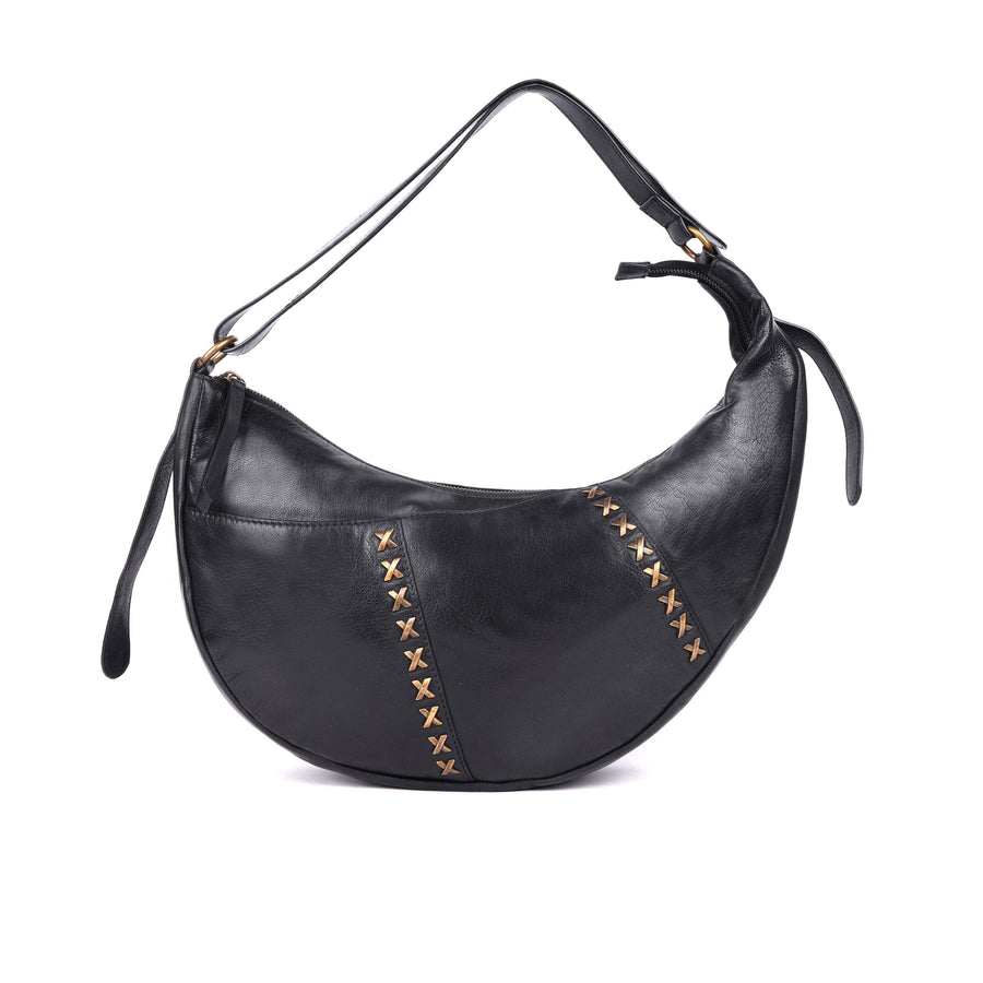 Velora - Leather Handbag Bag Oran Black 