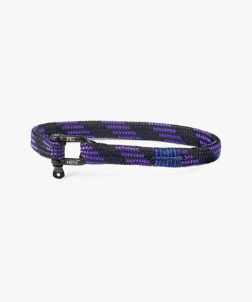 Vicious Vik Rope Bracelet - Black-Royal Purple | Black Jewellery Antell 