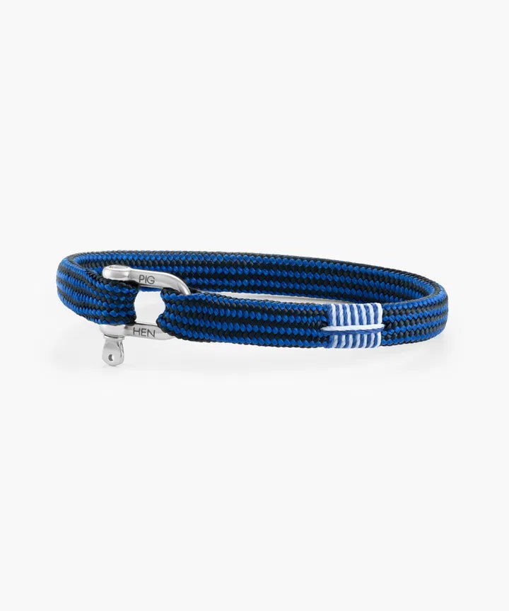 Vicious Vik Rope Bracelet - Cobalt-Black | Silver Jewellery Antell 