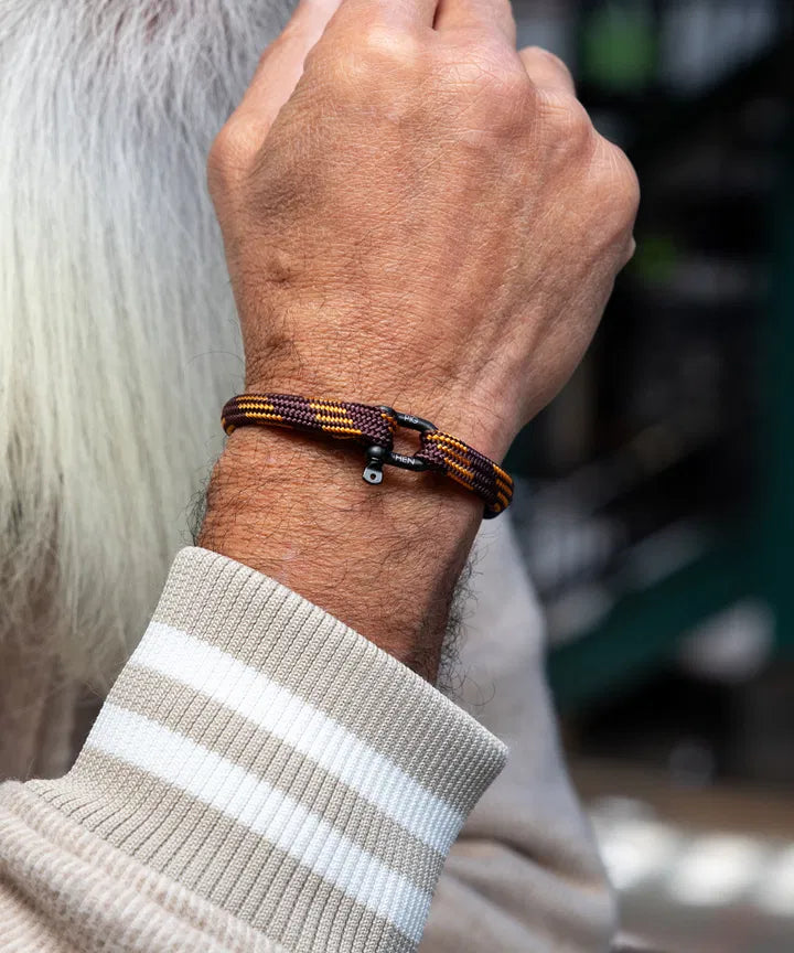 Vicious Vik Rope Bracelet - Mahogany-Saffron | Black Jewellery Antell 