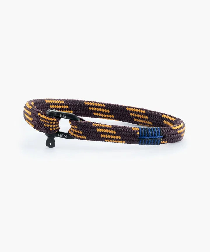 Vicious Vik Rope Bracelet - Mahogany-Saffron | Black Jewellery Antell 