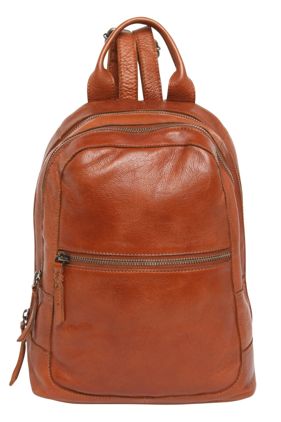 Virginia Leather Backpack Bag Modapelle Tan 