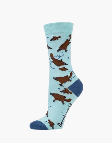 Women's Bamboo Socks - Platypus And Puggle Underwear Pussyfoot 