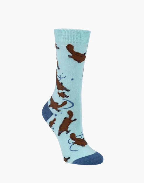 Women's Bamboo Socks - Platypus And Puggle Underwear Pussyfoot 
