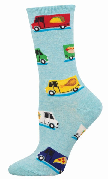 Women's Graphic Socks - Food Truck Accessories Bobangles Light Blue 