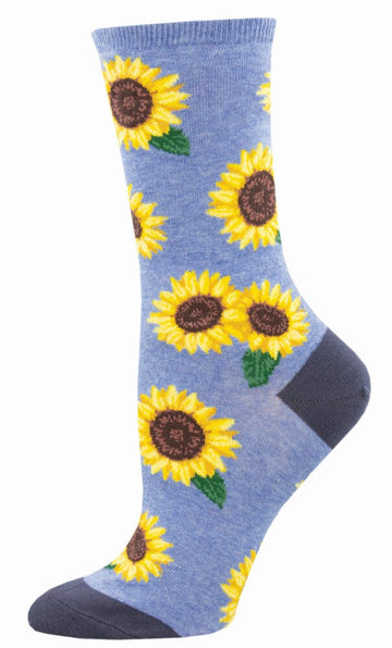 Women's Graphic Socks - More Blooming Socks Accessories Bobangles Blue 