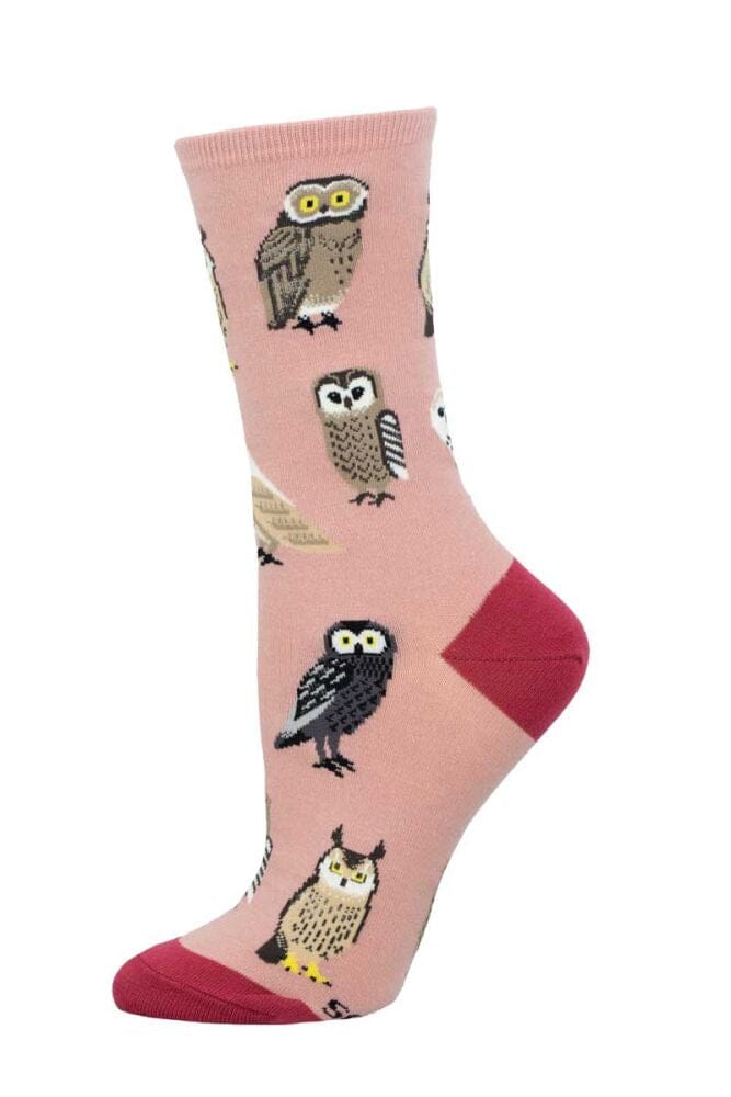 Women's Graphic Socks - Parliament of Owls Accessories Bobangles Pink 