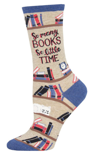 Women's Graphic Socks - Time for a Good Book Accessories Bobangles Hemp 