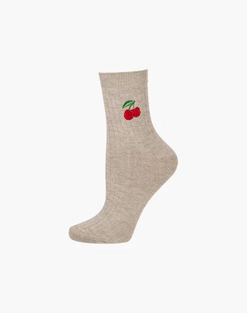 Women's Quarter Crew Bamboo Socks - Cherry Underwear Pussyfoot 