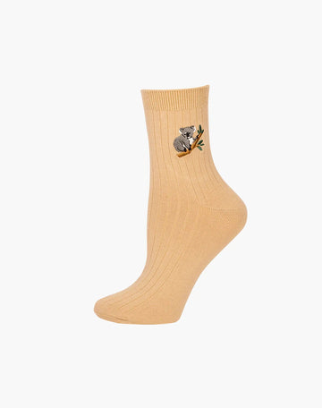 Women's Quarter Crew Bamboo Socks - Koala Underwear Pussyfoot 