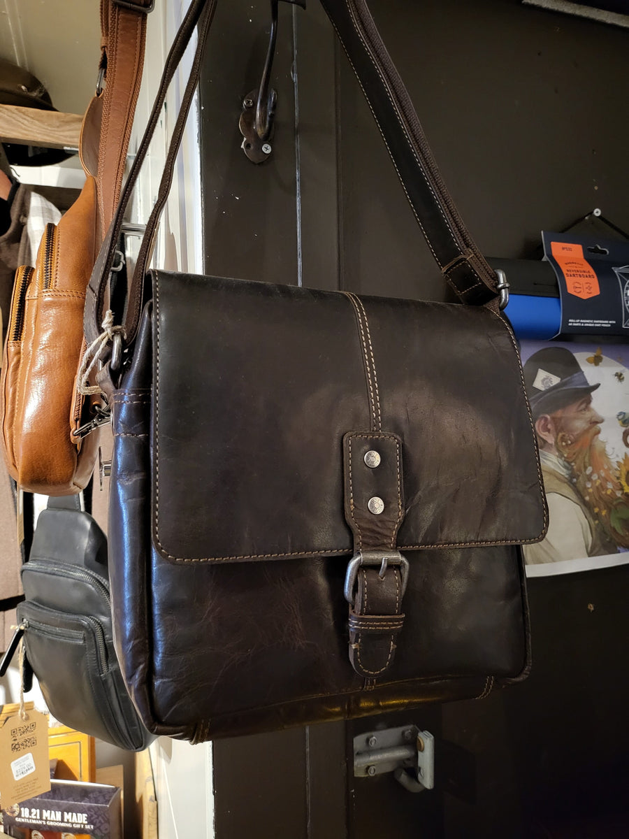 Wyoming Leather Satchel Handbag Oran 