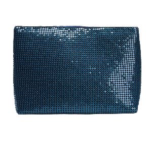 Xanadu Sequinned Mesh Pouch Aidangus Peacock Blue 