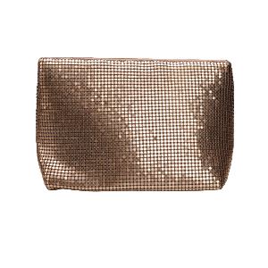 Xanadu Sequinned Mesh Pouch Aidangus Rose Gold 