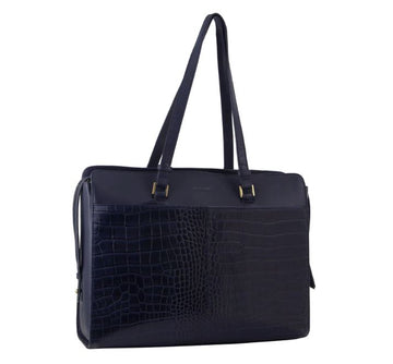 Yara Leather Laptop Bag Travel Bag Milleni Navy 