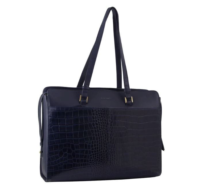 Yara Leather Laptop Bag Travel Bag Milleni Navy 