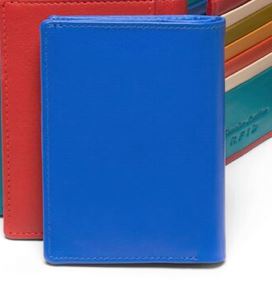 Zippee Leather Card Wallet Wallet Oran Cobalt 