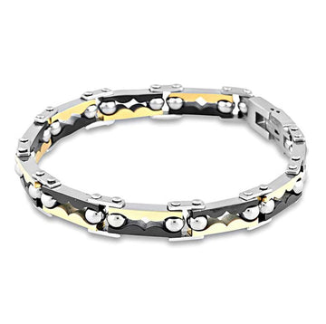 7mm Stainless Steel Ball Bearing Bracelet Men's Jewellery TJD Silver 