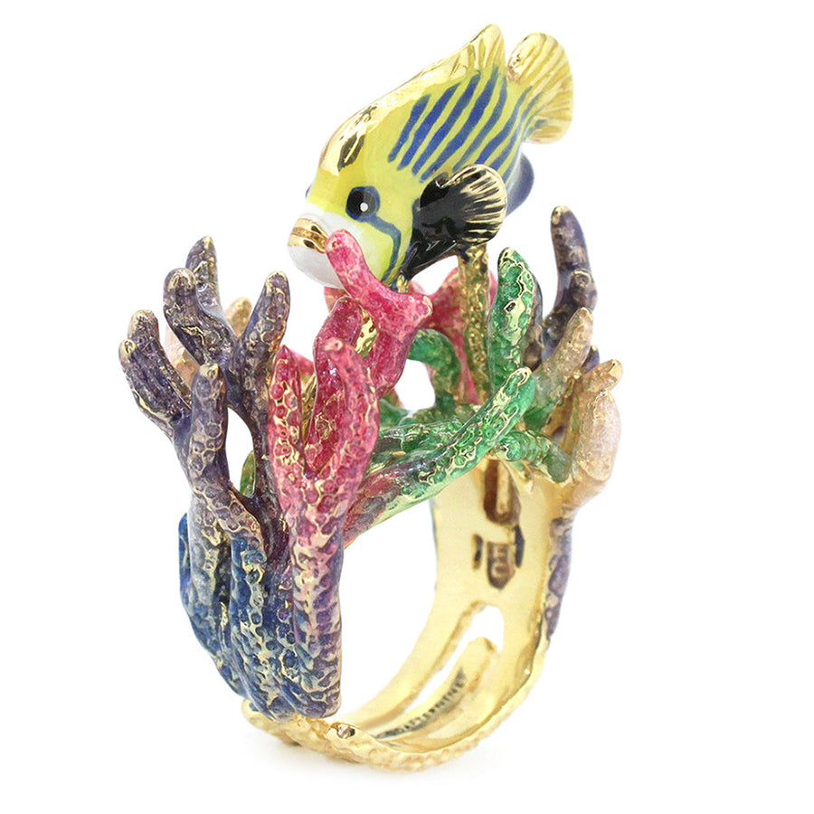 Angel Fish and Reef Ring Jewelry Good After Nine TH 