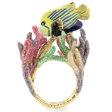 Angel Fish and Reef Ring Jewelry Good After Nine TH 
