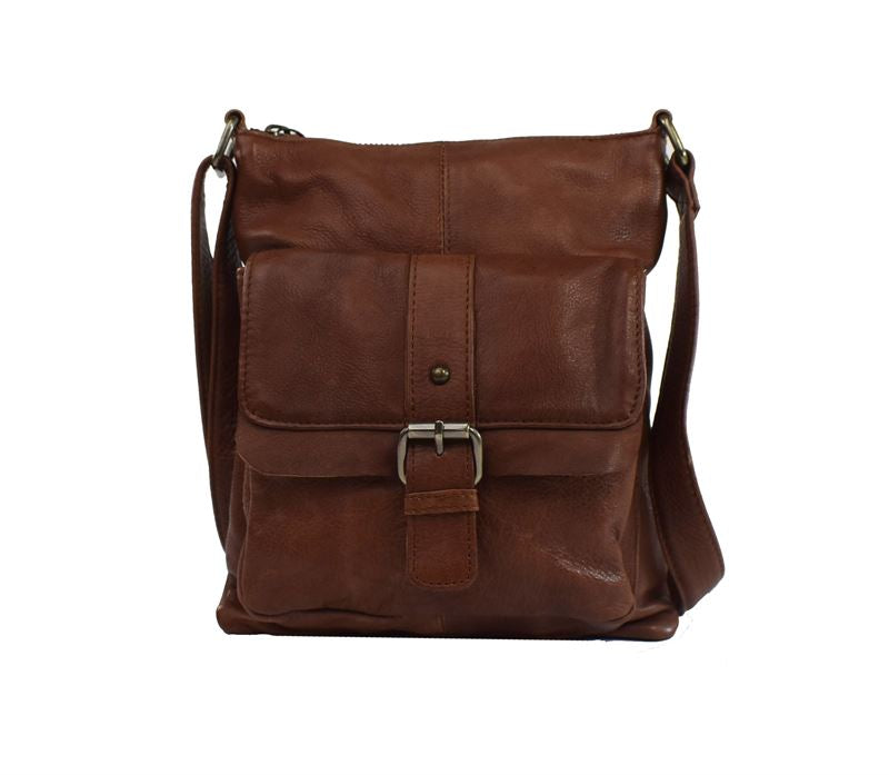 Audrina Leather Handbag Handbag Oran Brown 
