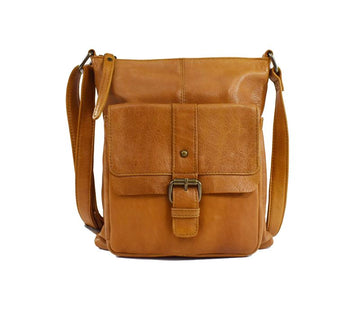 Audrina Leather Handbag Handbag Oran Tan 